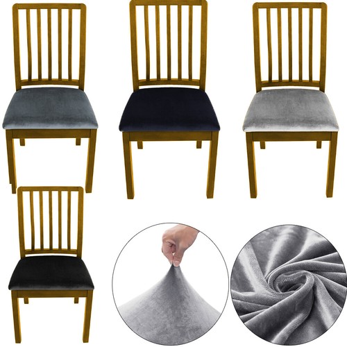Velvet stretch dining chair - stretch,