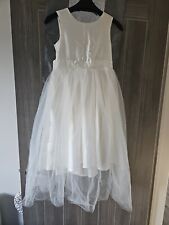 Girls Next Ivory Satin/taffeta Bridesmaid Dress Age 9 Years