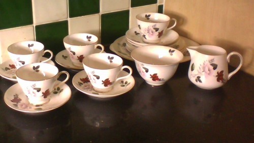Vintage bone china pink - pink, tea