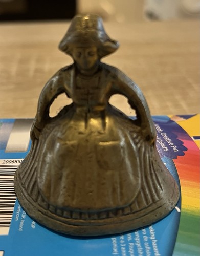 Antique brass lady - brass, bell