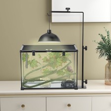 Reptile Lamp stand, Adjustable Lamp Holder w/ Hook Hanging for Reptile Terrarium