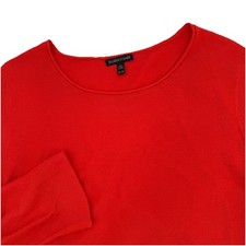 Eileen Fisher Knit Long Sleeve Tunic Top Women’s Size XL Orange Style F19RJ