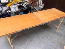 Pinewood Hardboard Folding Wallpaper Pasting Table With Carrying Handle - Used