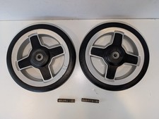 2 X Silver Cross Horizon City Wayfarer Rear Wheels Silver And Black Pair Wheel