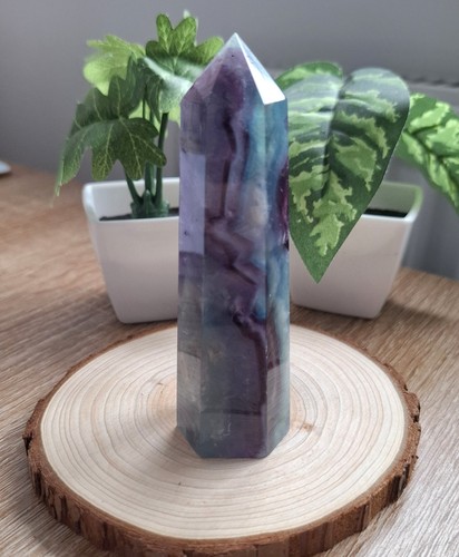 Rainbow feather fluorite tower - rainbow,