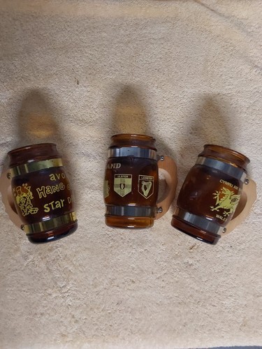 Vintage amber glass wood - glass,