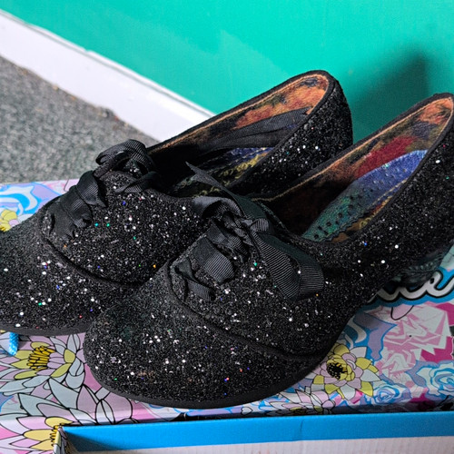 Irregular choice black glitter - irregular,