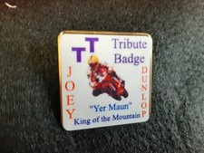 isle of man JOEY DUNLOP  TRIBUTE BADGE