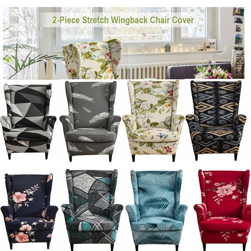 Piece stretch wing chair - 2-piece,