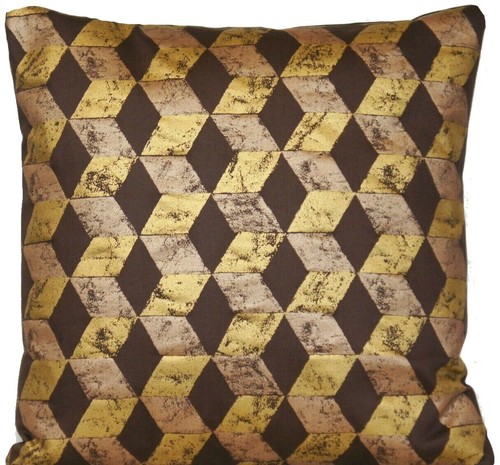 Geometric cushion cover bronze - cover,