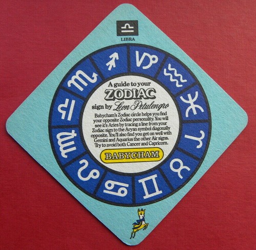Babycham beer mat - beer,