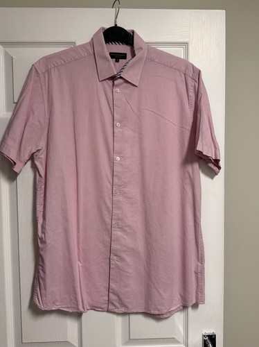 Men salmon pink button - men’s, up