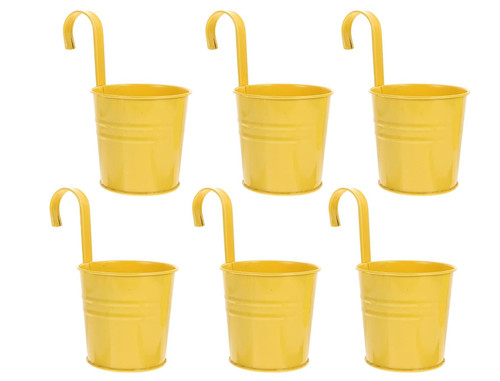 6pcs metal iron - flower, pot