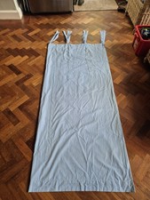 Laura Ashley Pair of Blue Mini Gingham Tab Lined Curtains