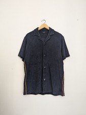 Mens PAUL SMITH Navy Blue Towelling Stripe Lounge Shirt Size Medium RRP £135