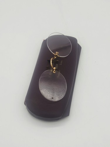 Antique rimless oval pince nez - antique,