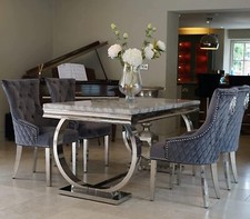 Marble Dining Table with 6