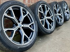 Genuine BMW X5 X6 M Sport 21” Diamond Cut Alloy Wheels + RFT Tyres 741M G05 G06