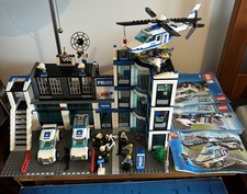 LEGO 7498 CITY Police station HQ 7741 helicopter MINIFIGURES car van dog lot set