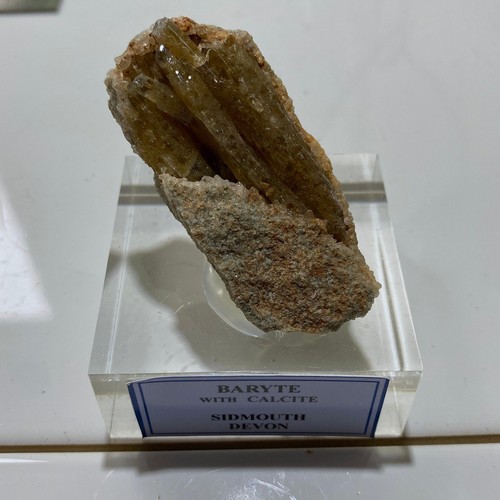 Baryte with calcite peak - with,