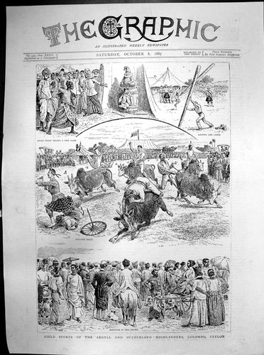 Old antique print field - antique, sports