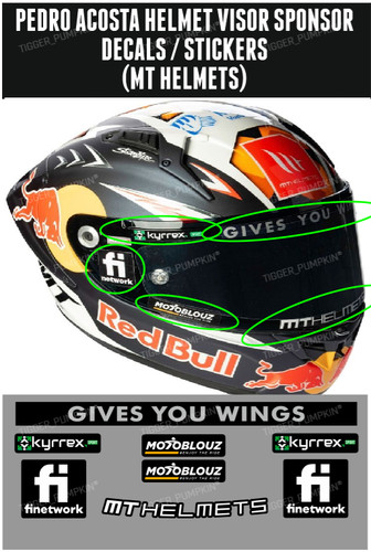 Visor decals stickers for - visor,
