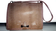 John Lewis Collection Beige Real Suede, Leather Snakeskin Effect Shoulder Bag?
