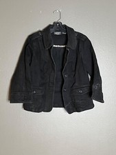 Moto womens black denim jacket - denim,