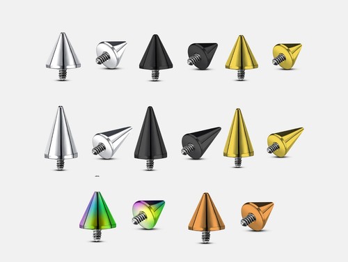 Titanium piercing spikes 2pc - titanium,