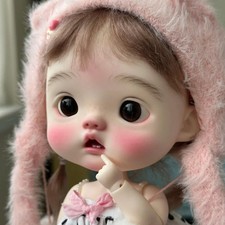 1/6 BJD Doll Cute Little Girl Rourou Resin Ball Jointed Doll +Eyes + Face Makeup