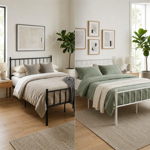 Double metal bed frame - double, 4ft
