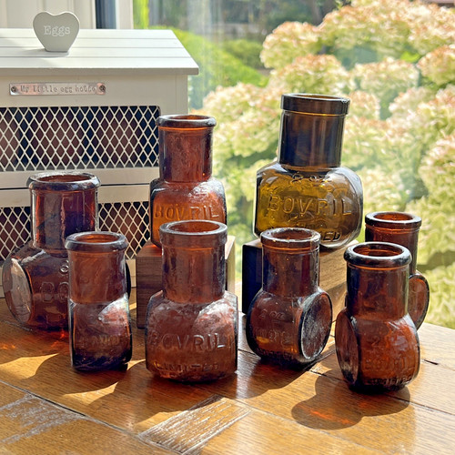 Antique bovril jars - jars, old