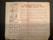 Vintage 1930's Instructions
