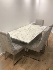 Marble Dining Table & 6 Chairs