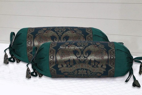 Ethnic bolster cover - ethnic,