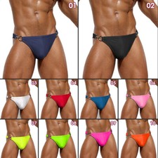 Men Swim Briefs Metal Buckle