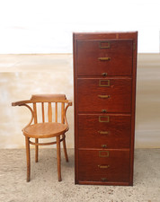 Vintage solid oak filing - solid,