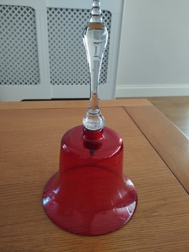 Victorian cranberry glass bell - victorian,