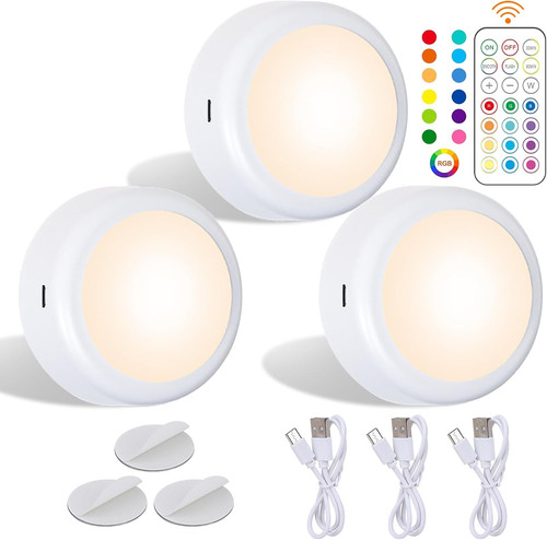 Rechargeable rgb puck - rgb, lights