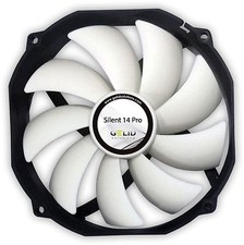 Gelid Solutions Silent 14 Pro PWM 140mm 14cm Quiet PC Case Fan 80.6CFM Airflow