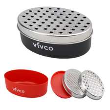 Cheese Grater 2 Piece Vegetable Storage Container Course & Fine by Vivco