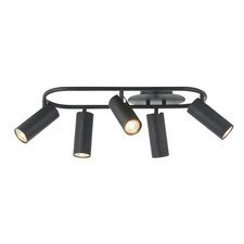 LED Ceiling Light 5 Way Matt Metal Black Dimmable Kicthen Dining  Modern