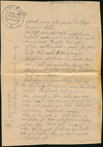 Wwii letter 1944 - letter,