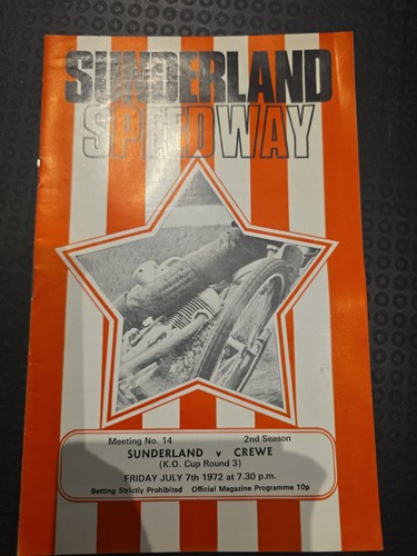 Sunderland speedway programme - sunderland,