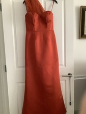 Bridesmaid Dress Size 14 Full Length Burnt Orange 