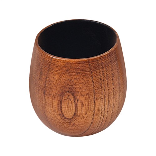 Natural wood tea cup solid - natural,