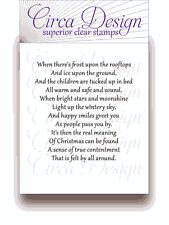 Clear Unmounted Christmas Festive Verse Sentiment Rubber Stamp XMVS143