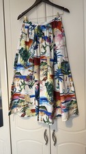 Zara Printed Midi Skirt, XS