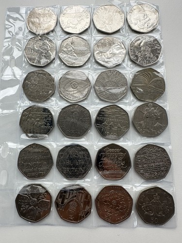 Rare 50p coins fifty pence - rare,