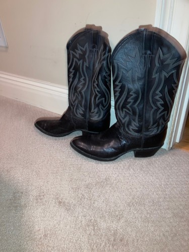 Justin black western - , bootds